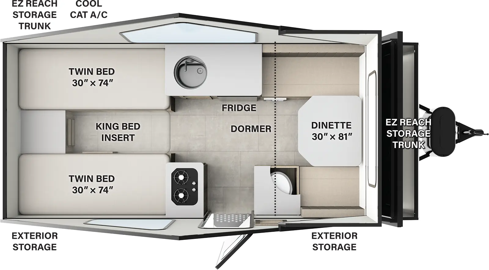 The Rockwood Hard Side Pop-Up Campers A213HS features include: toilet and hard sides.